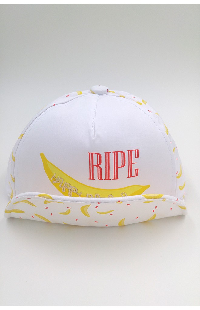 หมวกแก๊ปเด็กลายกล้วย สกรีนอักษร RIPE