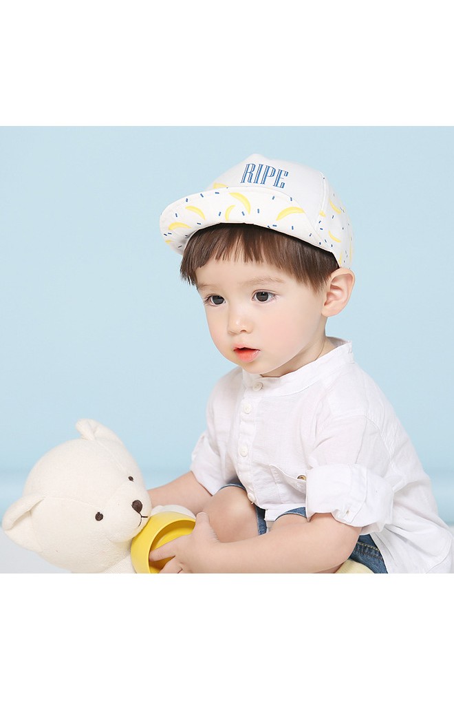 หมวกแก๊ปเด็กลายกล้วย สกรีนอักษร RIPE
