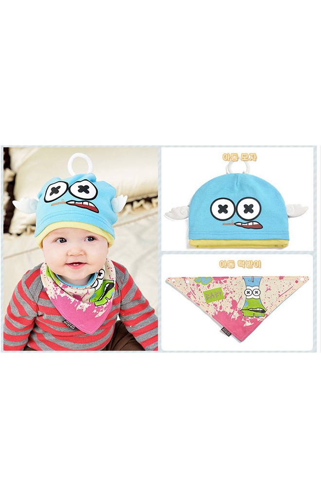 เซ็ตหมวกเด็กพร้อมผ้ากันเปื้อน LITTLE ANGEL HAT