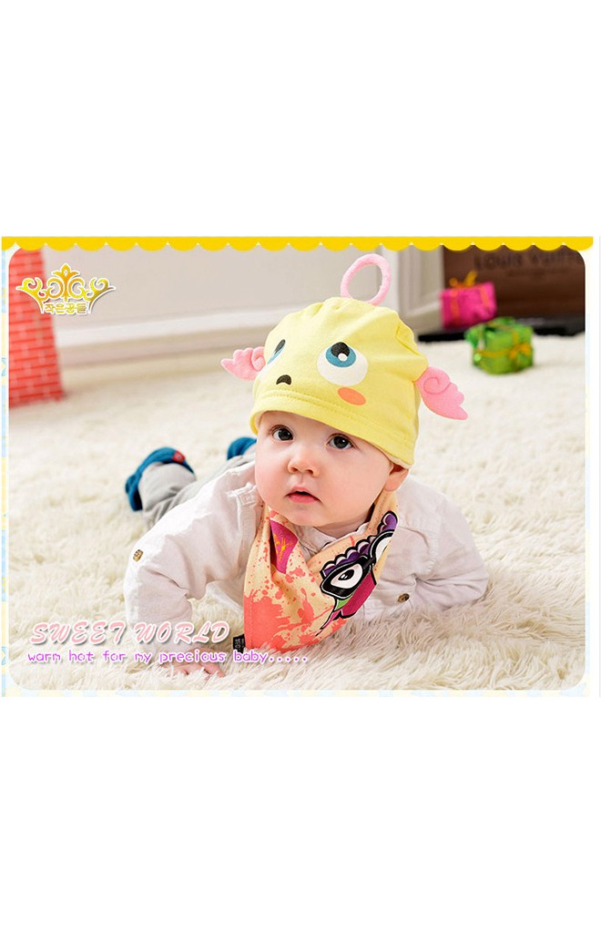 เซ็ตหมวกเด็กพร้อมผ้ากันเปื้อน LITTLE ANGEL HAT