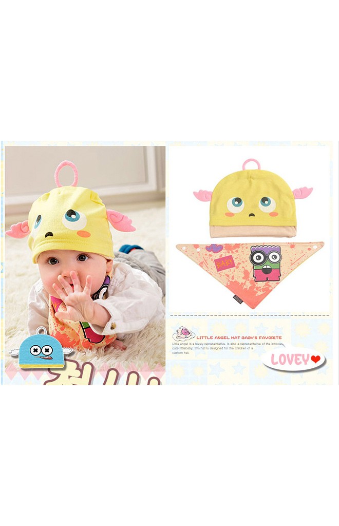 เซ็ตหมวกเด็กพร้อมผ้ากันเปื้อน LITTLE ANGEL HAT
