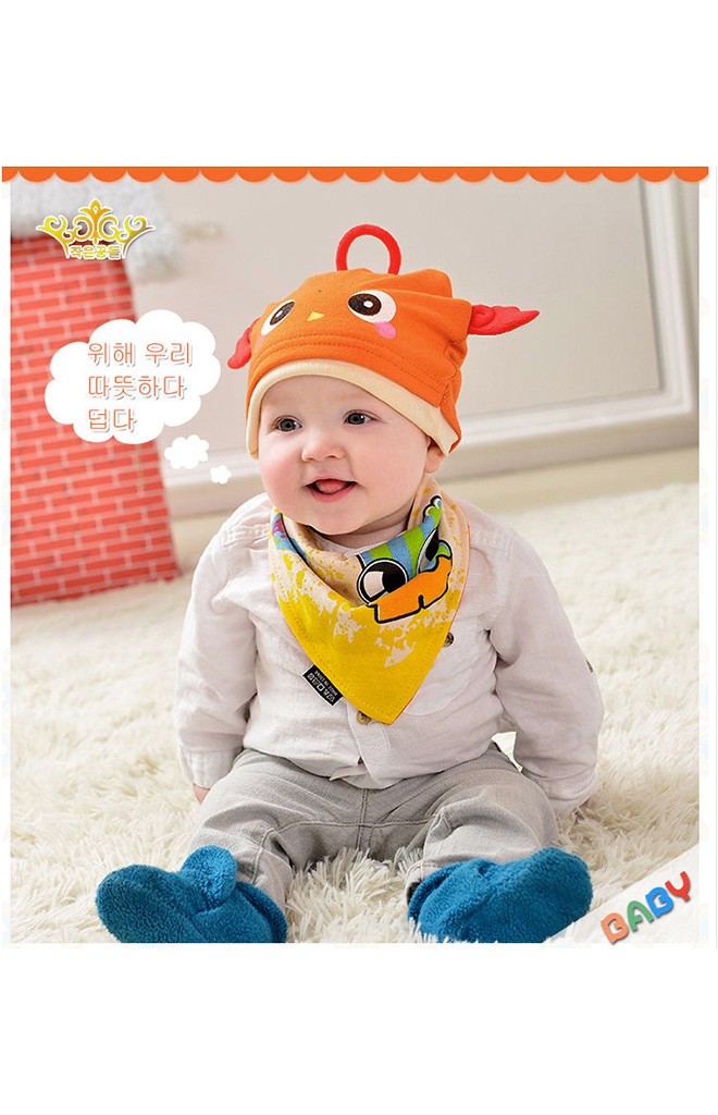 เซ็ตหมวกเด็กพร้อมผ้ากันเปื้อน LITTLE ANGEL HAT