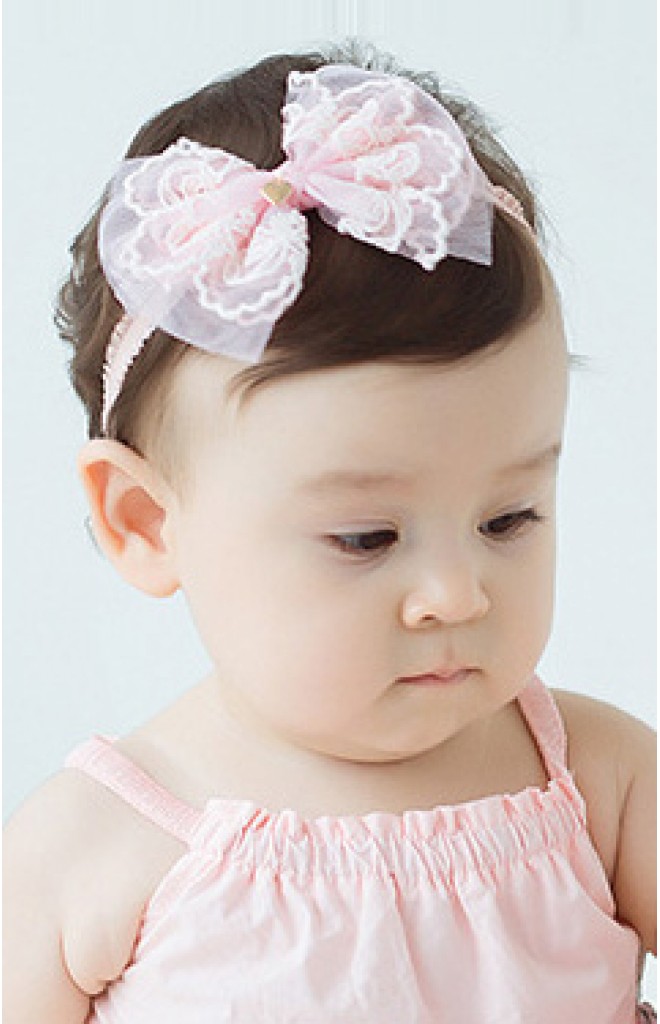 สายคาดผมเด็กหญิงรูปโบว์ลูกไม้สวย สายคาดผมเด็กหญิงรูปโบว์ลูกไม้สวย