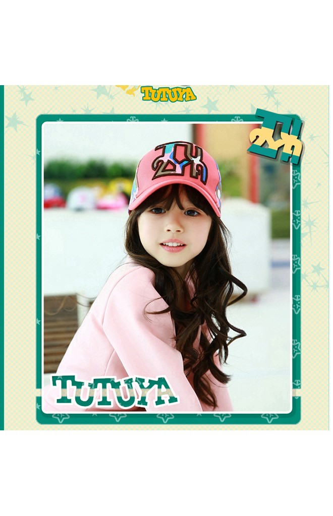 หมวกแก๊ปเด็กปัก 2TUYA ด้านหลังผ้าลายทหาร TUTUYA