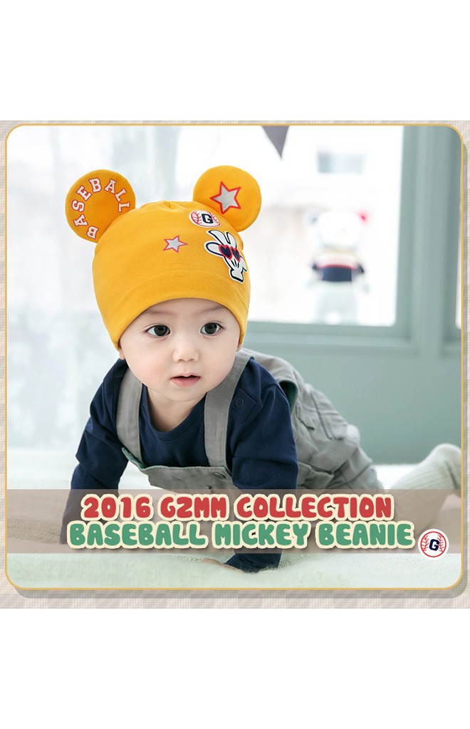 หมวกเด็กแต่งหูมิกกี้สกรีน BASEBALL จาก GZMM