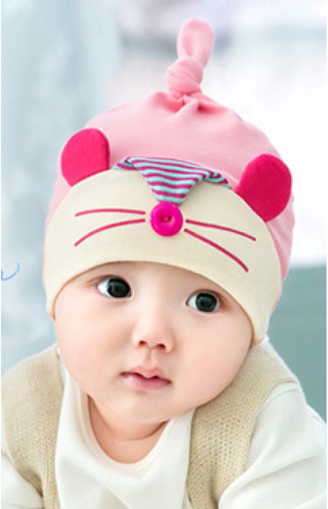 หมวกเด็ก ลาย HAPPY MOUSE BEANIE & BIBSET จาก GZMM