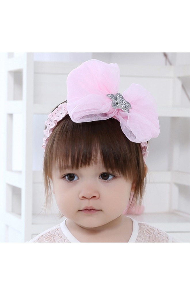 สายคาดผมโบว์ใหญ่แต่งรูปดาว สายคาดผมลูกไม้หวาน angel neitiri