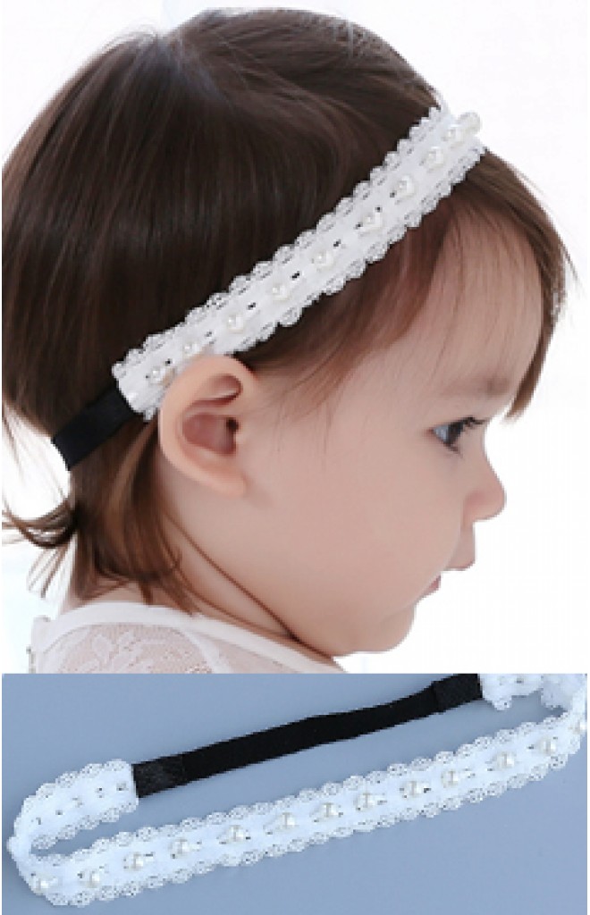 สายคาดผมผ้าลูกไม้ยืดสีขาวร้อยมุกเทียม angel neitiri สายคาดผมผ้าลูกไม้ยืดสีขาวร้อยมุกเทียม angel neitiri