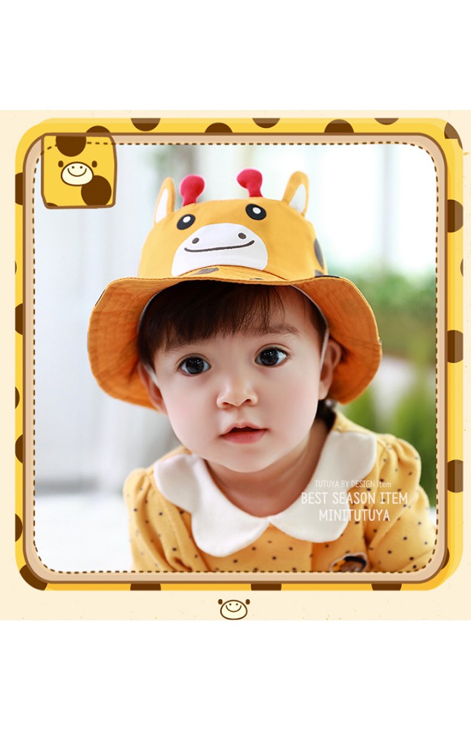 หมวกยีราฟ หมวกเด็กปีกรอบ จาก TUTUYA