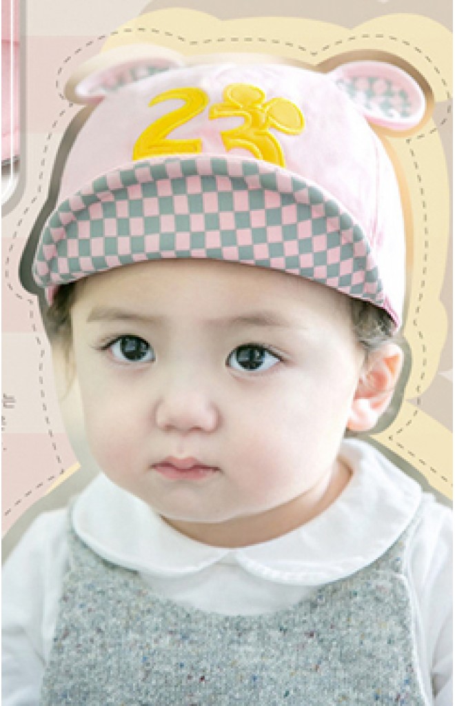หมวกแก๊ปเด็กปักเบอร์ 23 แต่งหูมิกกี้ จาก GZMM หมวกแก๊ปเด็กปักเบอร์ 23 แต่งหูมิกกี้ จาก GZMM