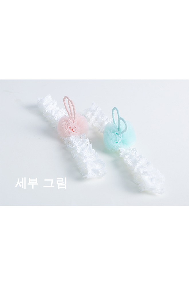 สายคาดผมปอมปอมผ้าโปร่งแต่งหูกระต่าย จาก Angel Neitiri