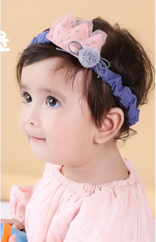 สายคาดมงกุฏแต่งดาวทองพร้อมปอมปอมผูกโบว์น่ารัก จาก  Angel Neitiri