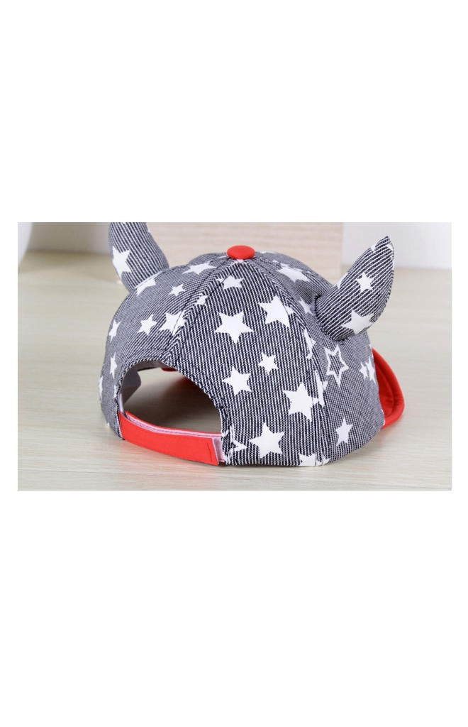 หมวกแก๊ปปีศาจน้อยลายดาวแต่งเขาสกรีนอักษร CUTE DEVIL ยี่ห้อ Goodkid