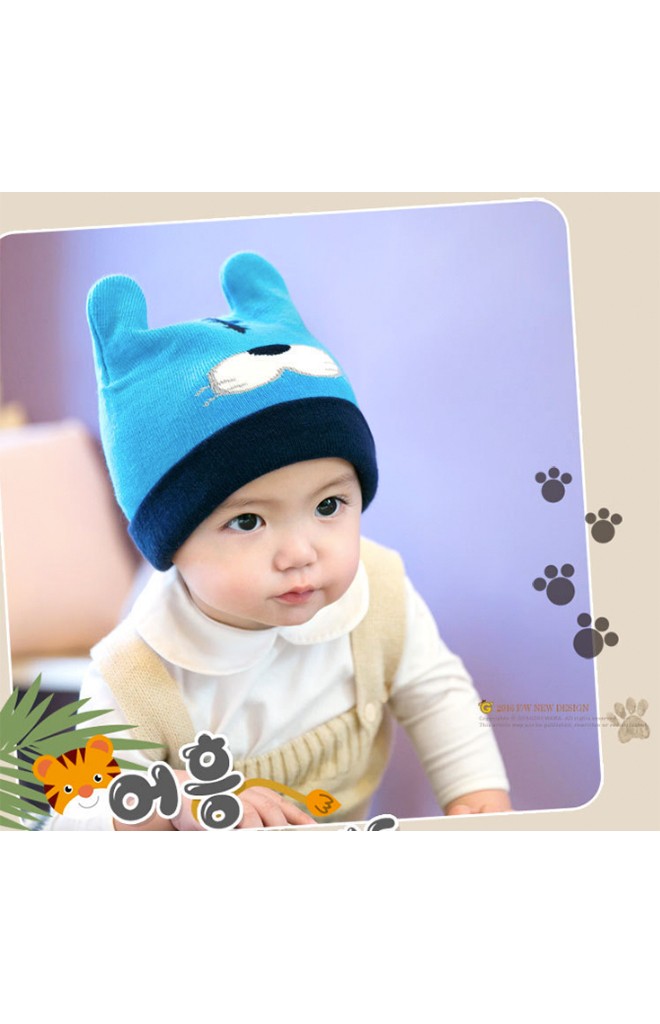 หมวกถักหน้าเสือน้อย
