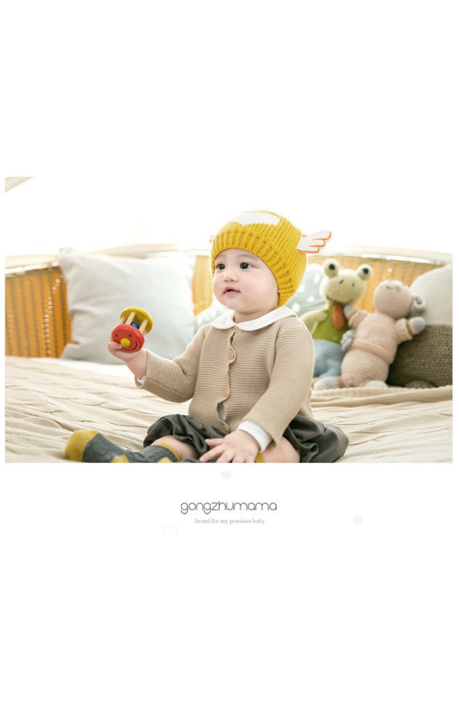 หมวกไหมพรม Angel ด้านหน้ารูปหัวใจ จาก GZMM