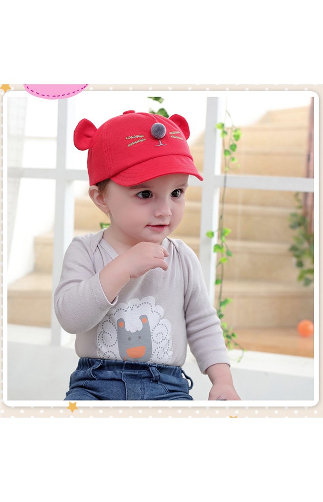 หมวกเด็กหน้าหนูน้อยแต่งหูน่ารัก