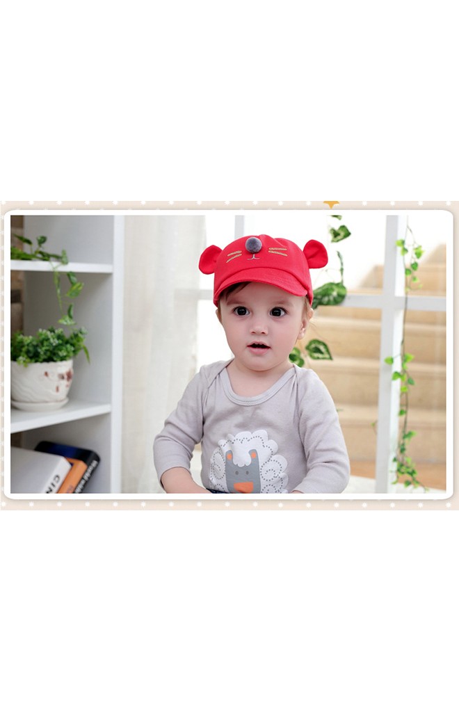 หมวกเด็กหน้าหนูน้อยแต่งหูน่ารัก