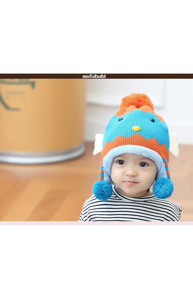 หมวกไหมพรมลูกเจี๊ยบมาพร้อมซับในอุ่นๆ จาก MOFABABI