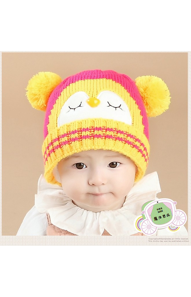 หมวกไหมพรมนกฮูกแต่งหูปอมปอมน่ารักจาก MOFABABI
