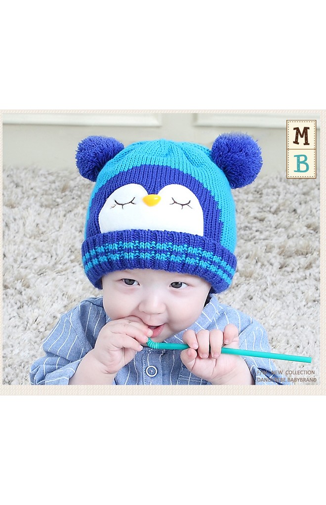 หมวกไหมพรมนกฮูกแต่งหูปอมปอมน่ารักจาก MOFABABI