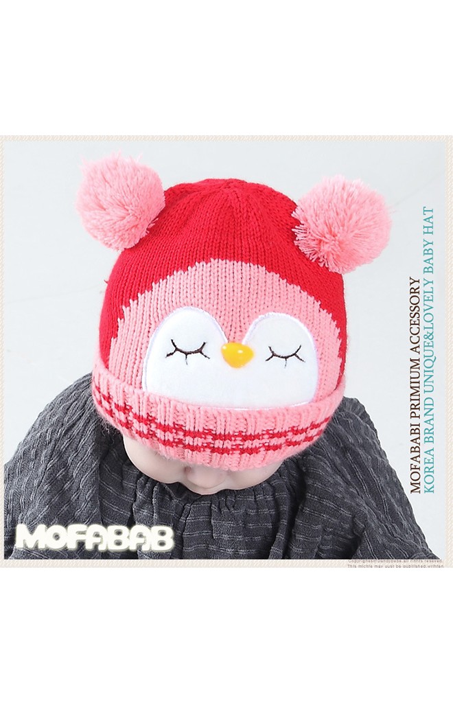 หมวกไหมพรมนกฮูกแต่งหูปอมปอมน่ารักจาก MOFABABI