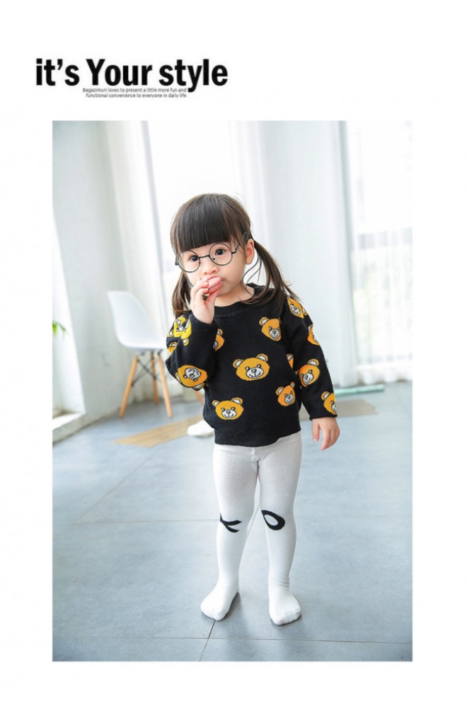 ถุงน่องเด็กกันหนาวลาย X O