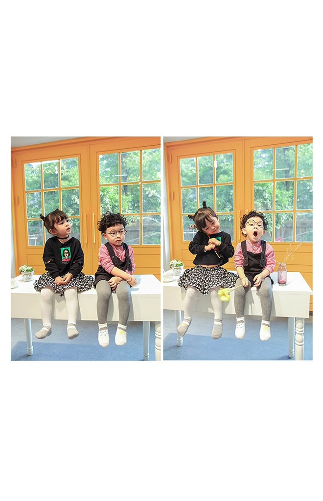 ถุงเท้าเด็กข้อสั้น แพ็ค 3 คู่ แบบหนา ลายเมฆและฝน