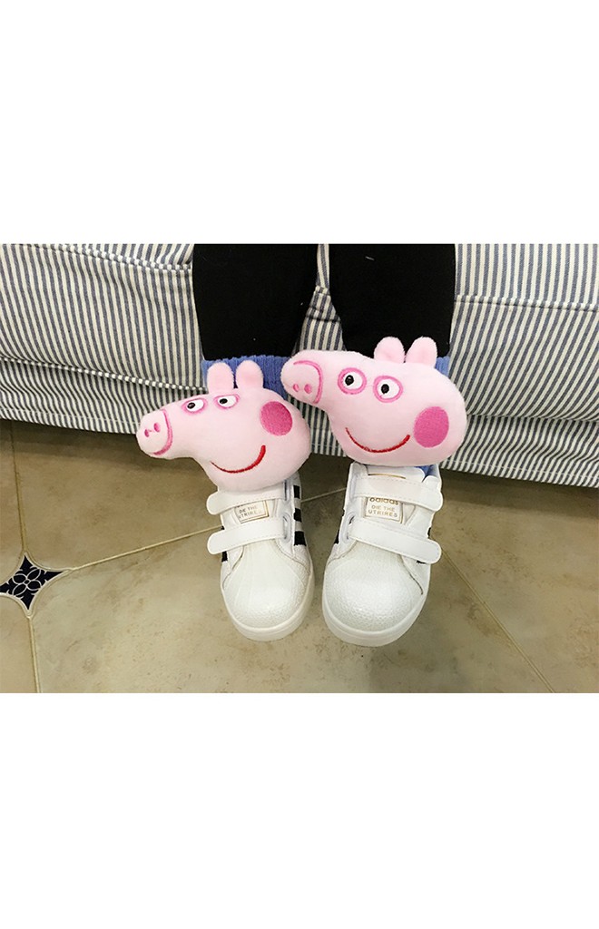 ถุงเท้าเด็กแต่งตุ๊กตาหมูชมพู Peppa Pig