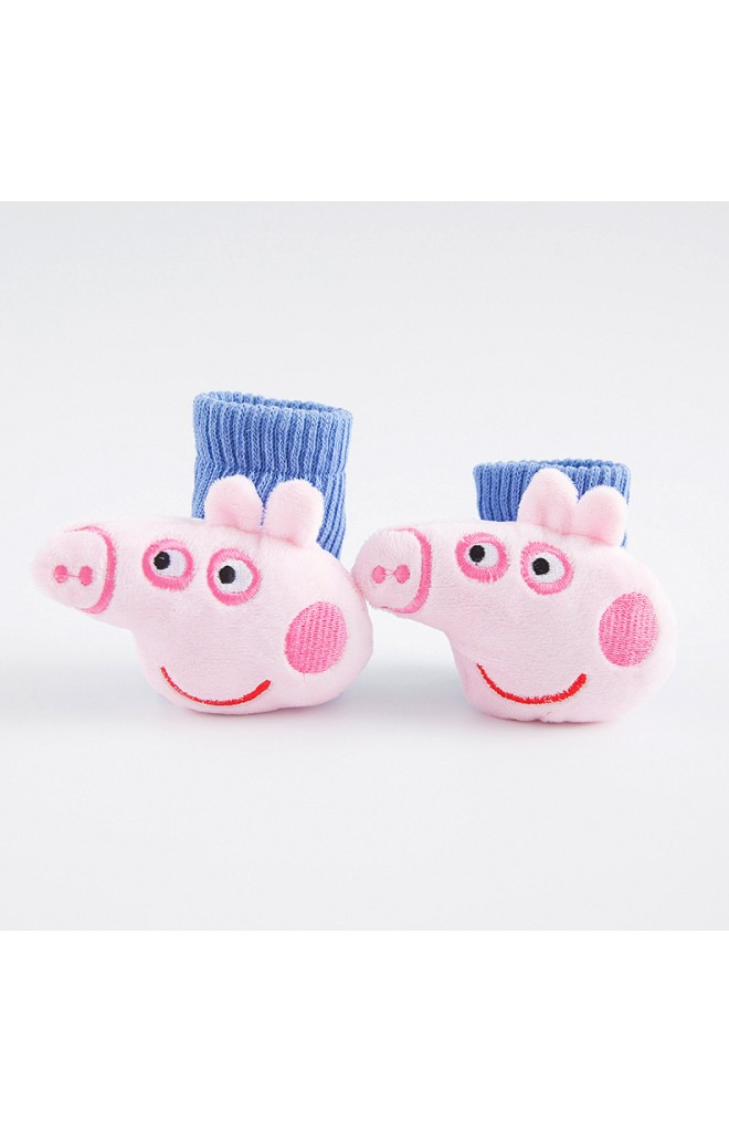 ถุงเท้าเด็กแต่งตุ๊กตาหมูชมพู Peppa Pig