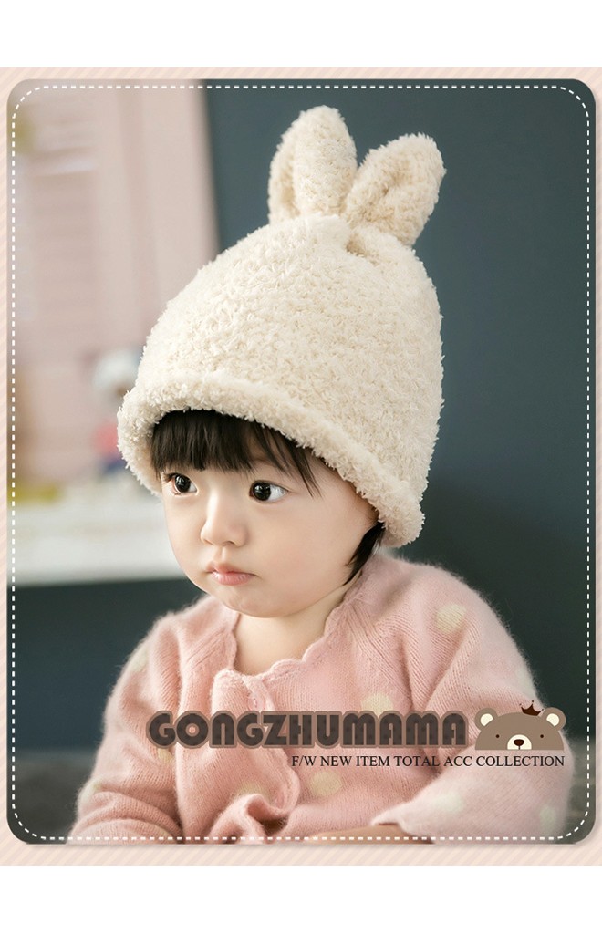 หมวกไหมพรมกระต่ายหูตั้งไหมพรมฟู GZMM