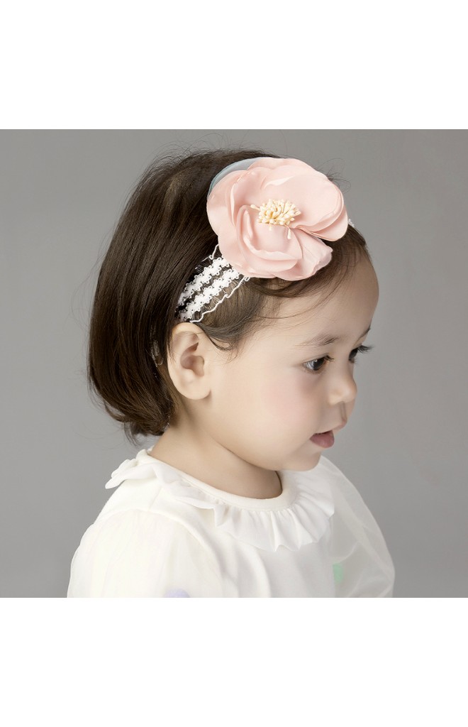 สายคาดผมดอกไม้หวาน สายคาดลูกไม้ขาว Angel Neitiri