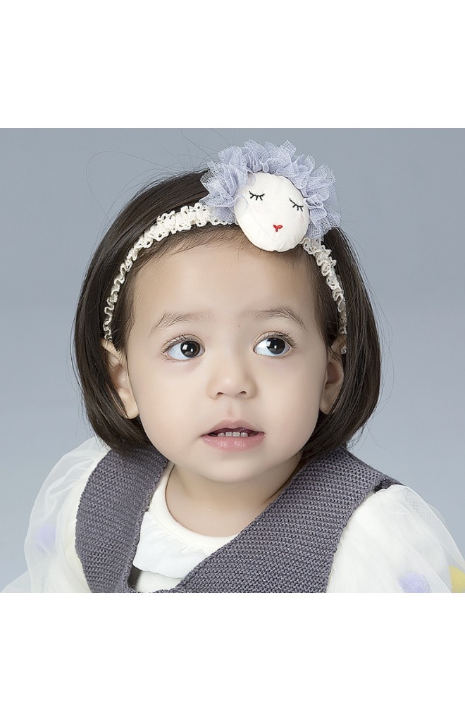 สายคาดผมเด็กหญิงแต่งหน้าตุ๊กตาช่วงผมฟูๆ ประดับมุก Angel Neitiri