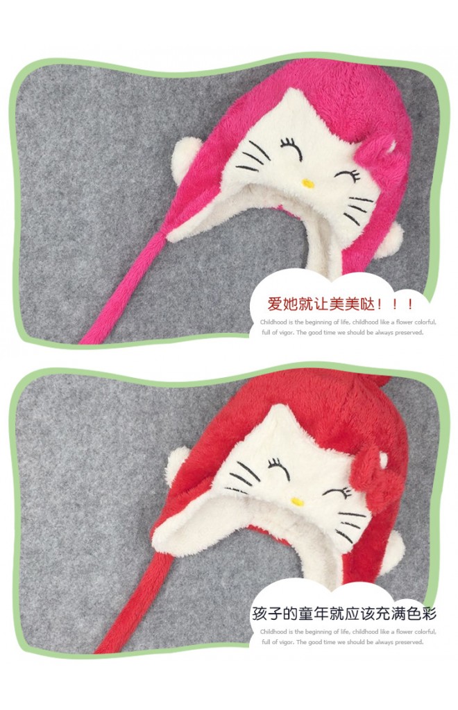 หมวกกันหนาวแมวน้อยคิตตี้น่ารัก