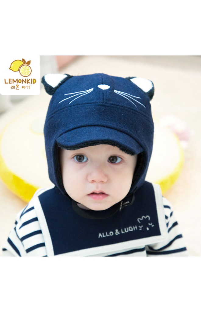 หมวกกันหนาวหน้าแมว แต่งหูน่ารัก จาก Lemonkid