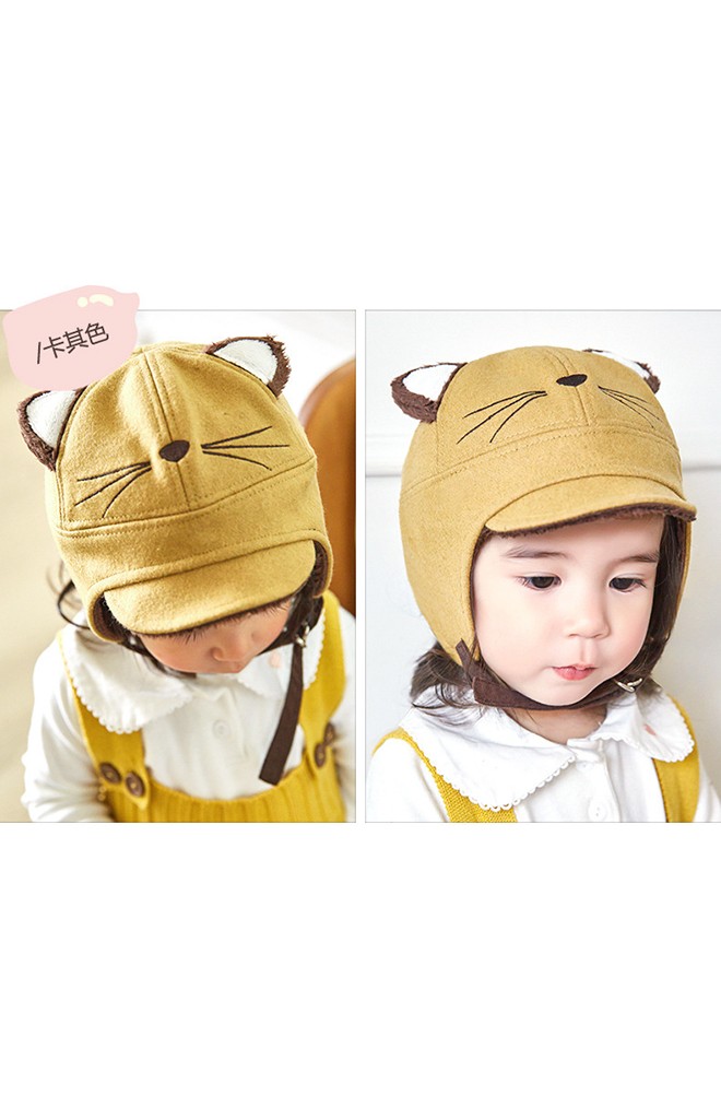 หมวกกันหนาวหน้าแมว แต่งหูน่ารัก จาก Lemonkid