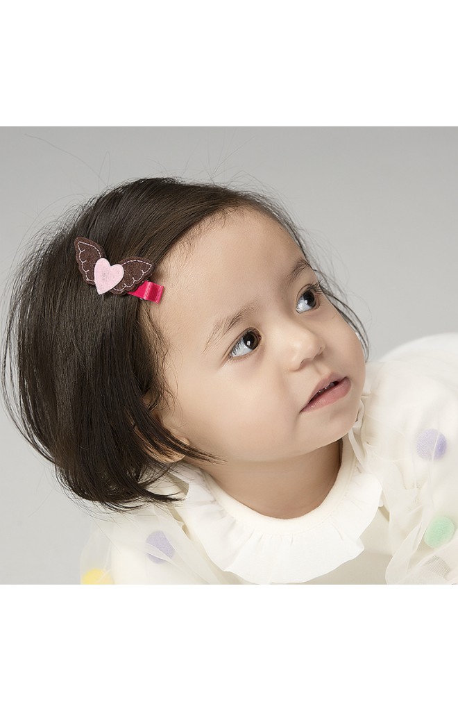 กิ๊บเด็กเซ็ต 2 ชิ้น รูปช้างและหัวใจติดปีก Angel Neitiri
