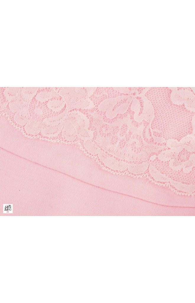 หมวกสาวน้อยสีชมพูตัวหมวกแต่งลูกไม้หวาน ปีกหมวกช่วยกันแดด
