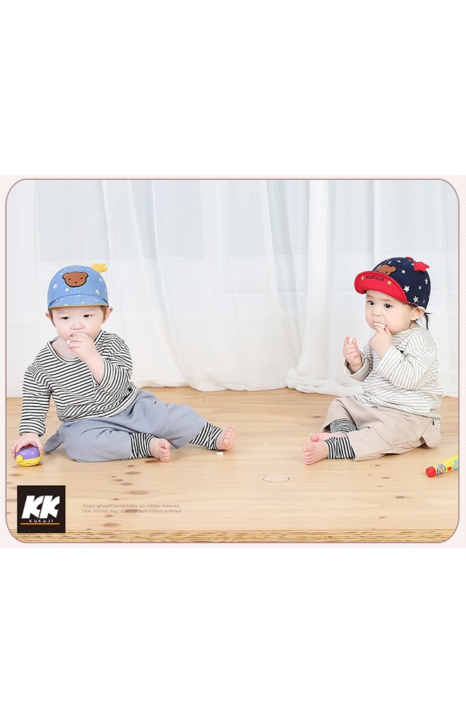 หมวกแก๊ปลายดาวแต่งหน้าหมีน้อย จาก KUKUJI