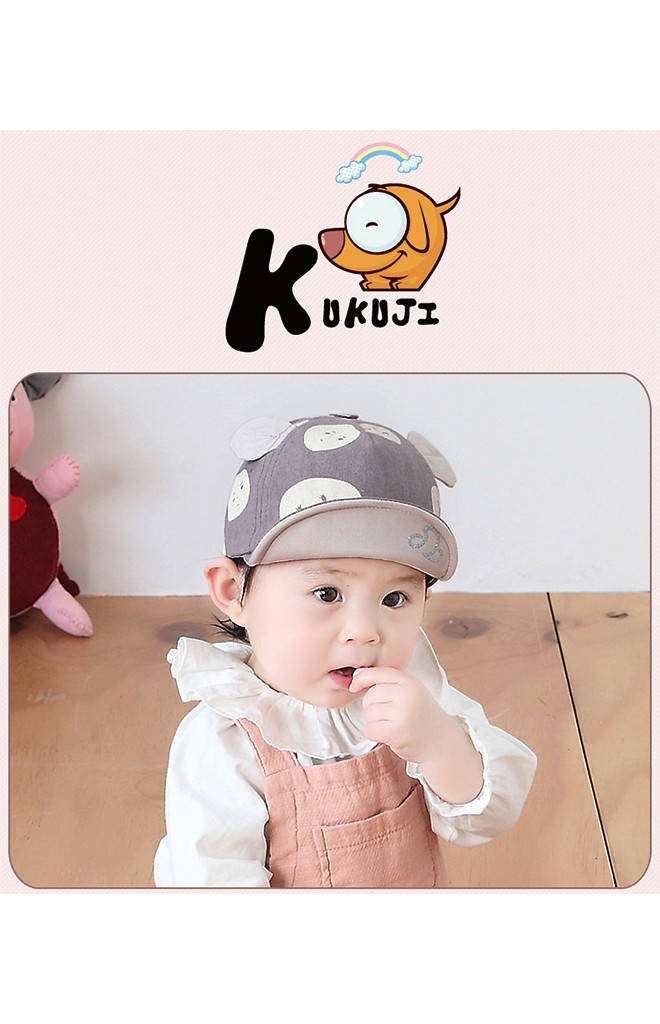 หมวกแก๊ปลายวงกลมและหัวใจ แต่งหูน่ารัก จาก KUKUJI