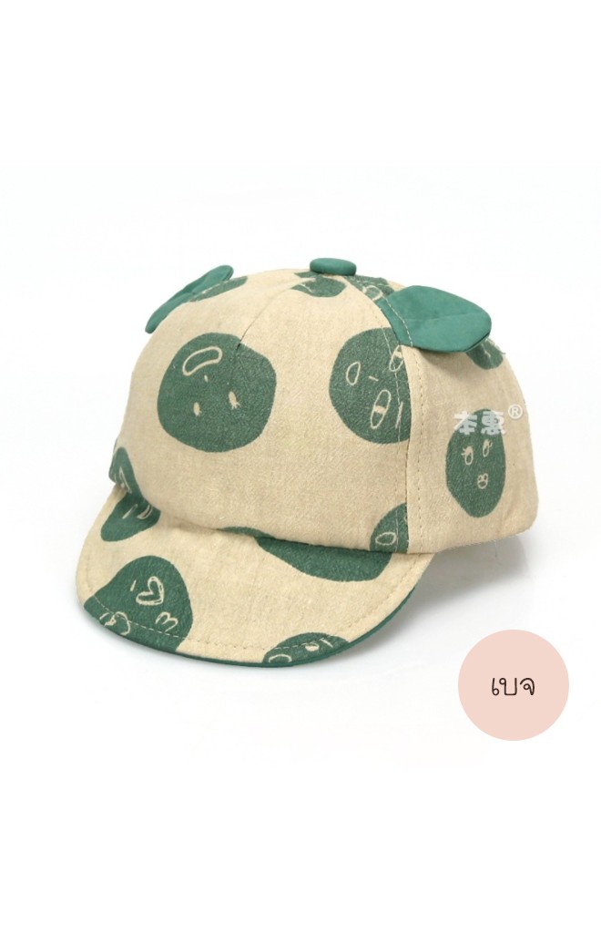 หมวกแก๊ปลายวงกลมและหัวใจ แต่งหูน่ารัก จาก KUKUJI