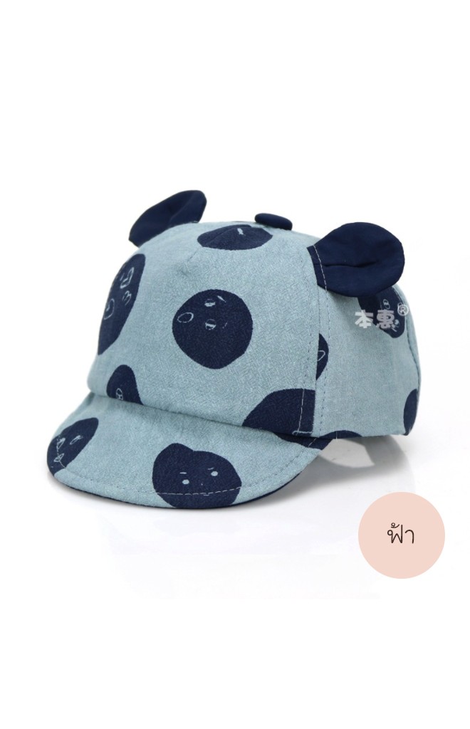 หมวกแก๊ปลายวงกลมและหัวใจ แต่งหูน่ารัก จาก KUKUJI
