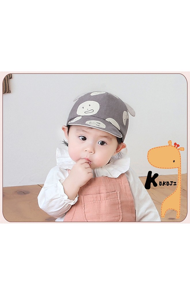 หมวกแก๊ปลายวงกลมและหัวใจ แต่งหูน่ารัก จาก KUKUJI
