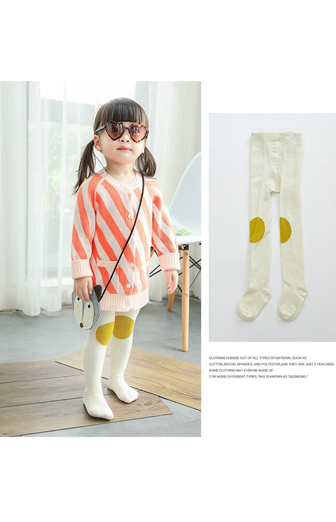 ถุงน่องเด็กกันหนาวช่วงเข่าวงกลมสี
