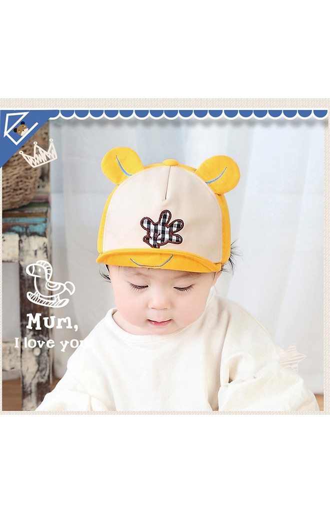 หมวกแก๊ปแต่งรูปมือ ใต้หมวกปักปากยิ้ม TIANYIBEAR