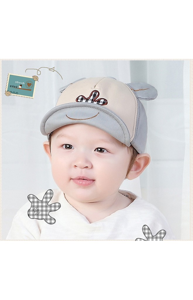 หมวกแก๊ปแต่งรูปมือ ใต้หมวกปักปากยิ้ม TIANYIBEAR