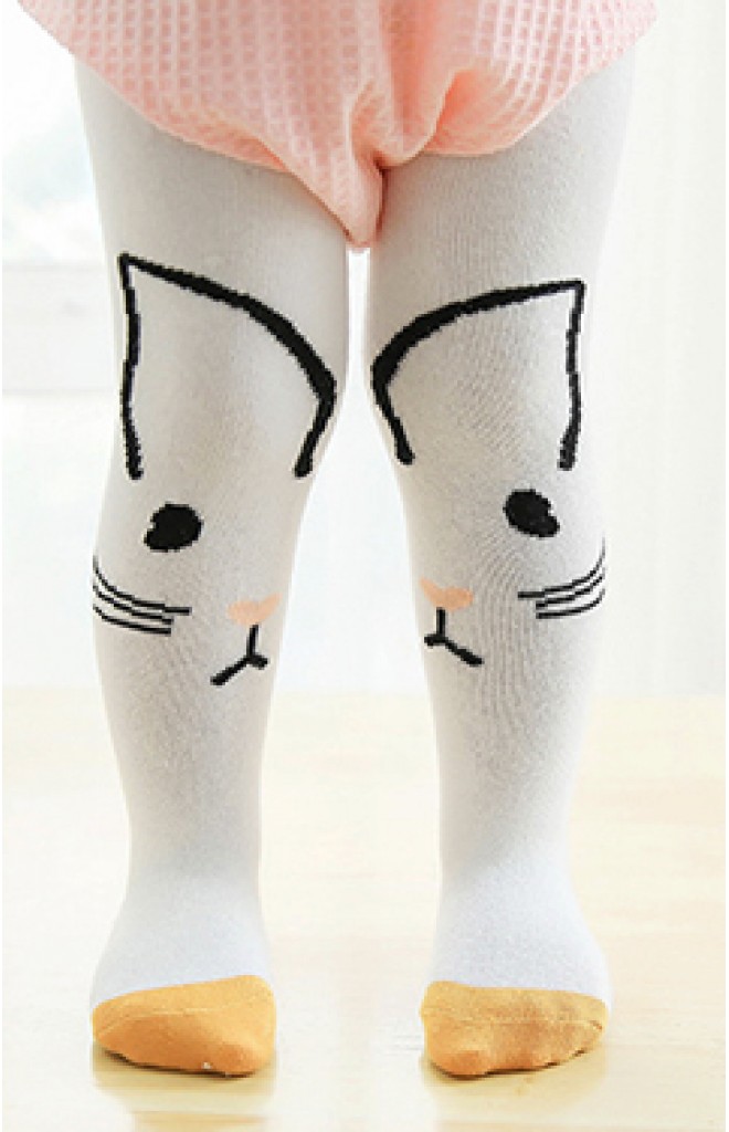 ถุงน่องเด็กสีขาวลายกระต่าย มีกันลื่น ถุงน่องเด็กสีขาวลายกระต่าย มีกันลื่น