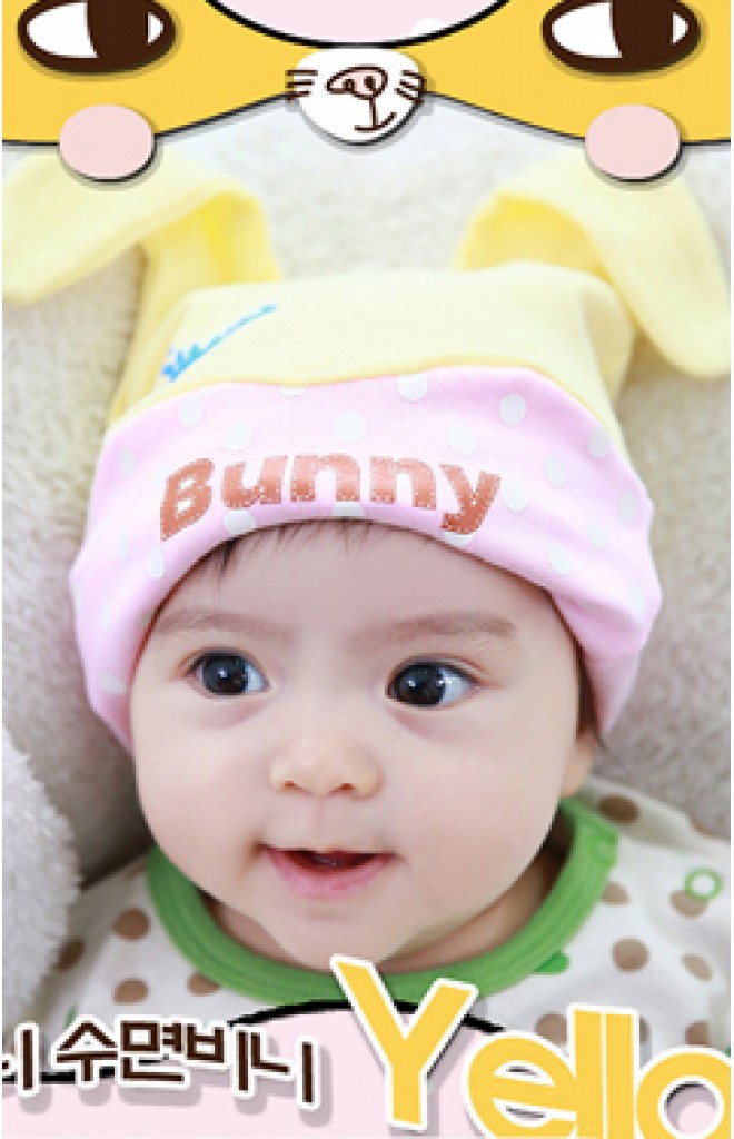 หมวกเด็กอ่อนหน้าการ์ตูน สกรีน Bunny จาก TUTUYA หมวกเด็กอ่อนหน้าการ์ตูน สกรีน Bunny จาก TUTUYA