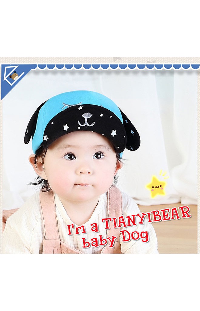 หมวกแก๊ปเจ้าตูบ หูและปีกหมวกลายดาว จาก TIANYI BEAR