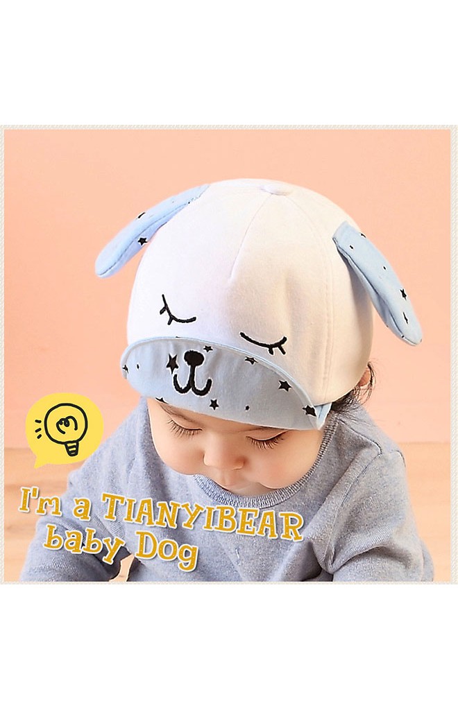 หมวกแก๊ปเจ้าตูบ หูและปีกหมวกลายดาว จาก TIANYI BEAR