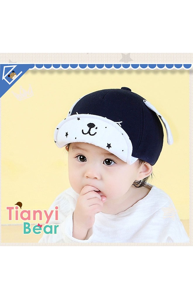 หมวกแก๊ปเจ้าตูบ หูและปีกหมวกลายดาว จาก TIANYI BEAR